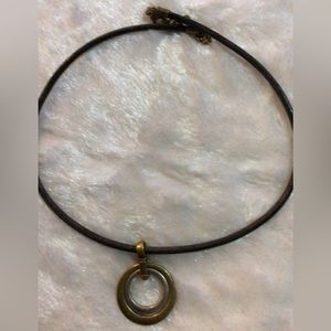 Tuscany necklace on black rope by lia Sophia